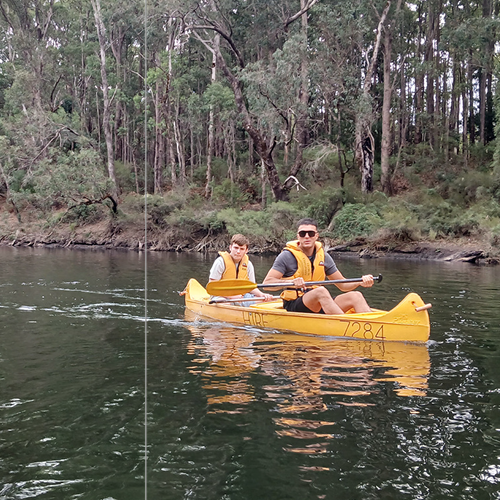 our clients kayaking
