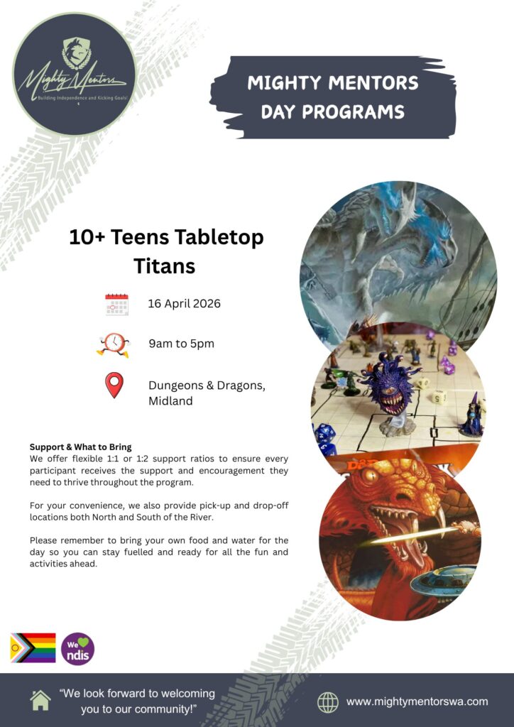 10+ teens tabletop titans | group day program